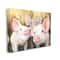 Stupell Industries Baby Pigs Animal Yellow Watercolor Painting Canvas Wall Art